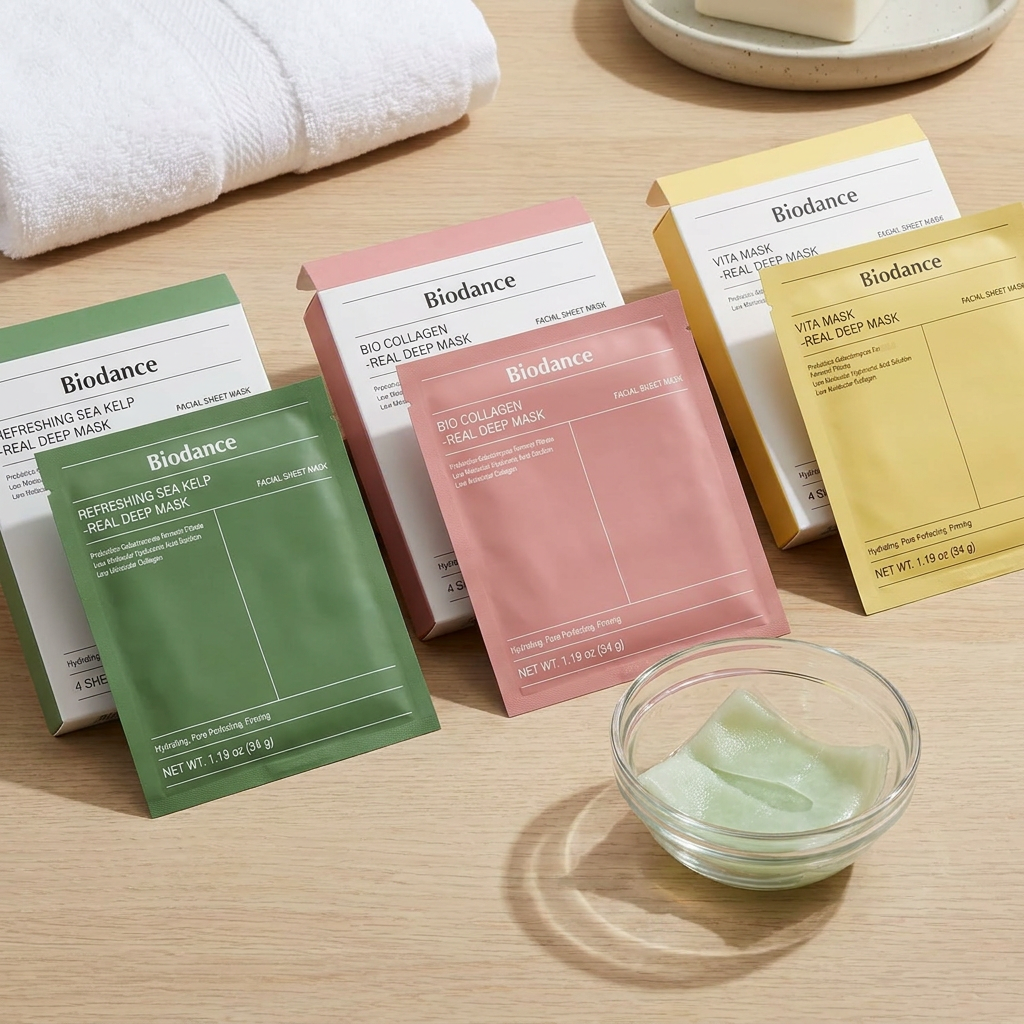 Confronto tra le Real Deep Mask BIODANCE: Sea Kelp, Vita e Bio-Collagen nella pratica